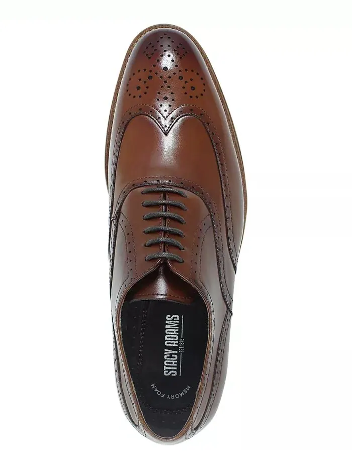 Мужские оксфорды Dunbar Wingtip Stacy Adams — изображение 4 из 6, коричневый