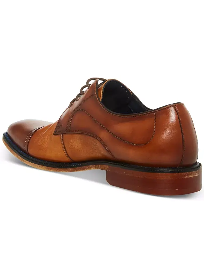 Мужские оксфорды Zane из тонированной фактурной кожи средней высоты Steve Madden — изображение 6 из 8, светлый бежевый