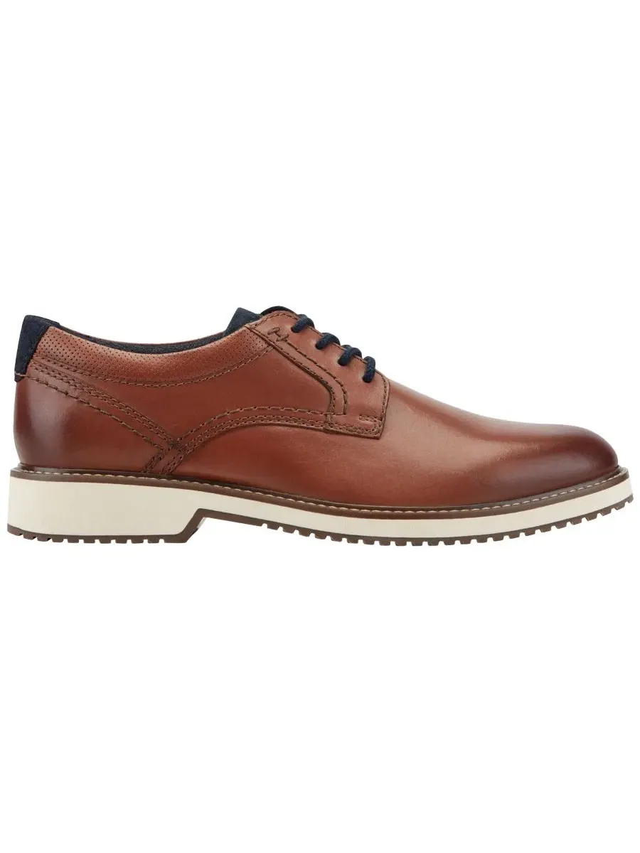 Мужские повседневные кожаные туфли Criss на шнуровке Rockport — изображение 2 из 5, карамель