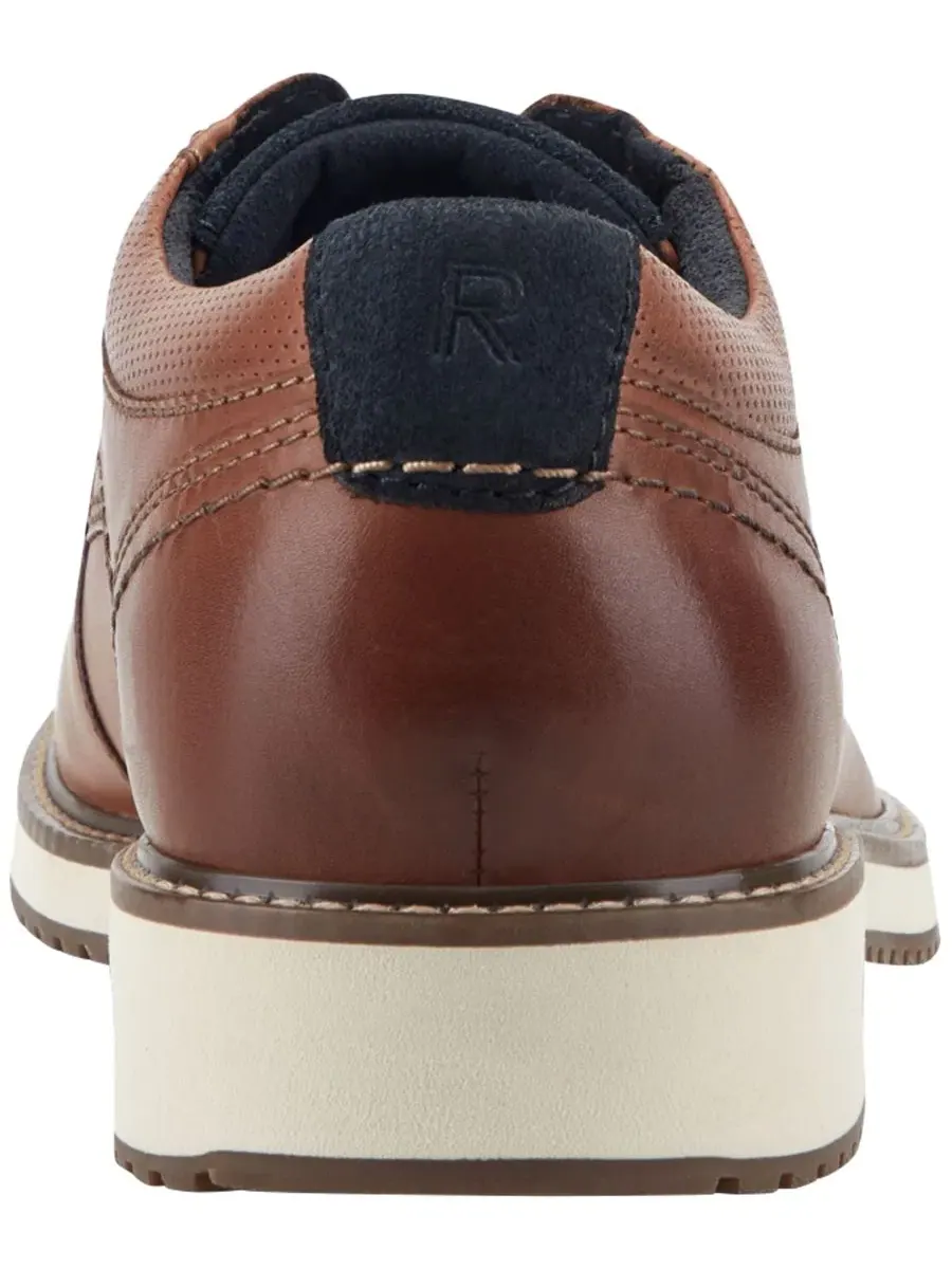 Мужские повседневные кожаные туфли Criss на шнуровке Rockport — изображение 3 из 5, карамель