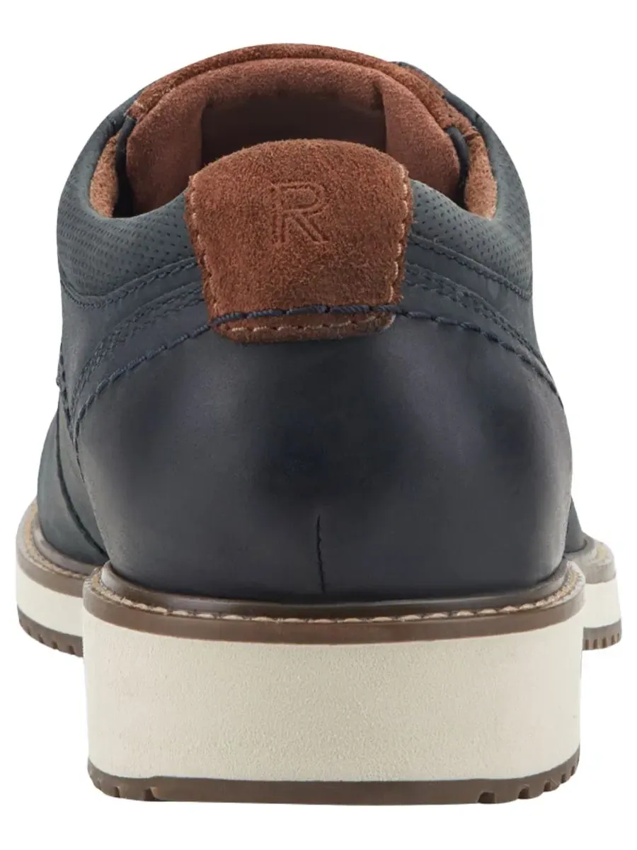 Мужские повседневные кожаные туфли Criss на шнуровке Rockport — изображение 3 из 5, синий