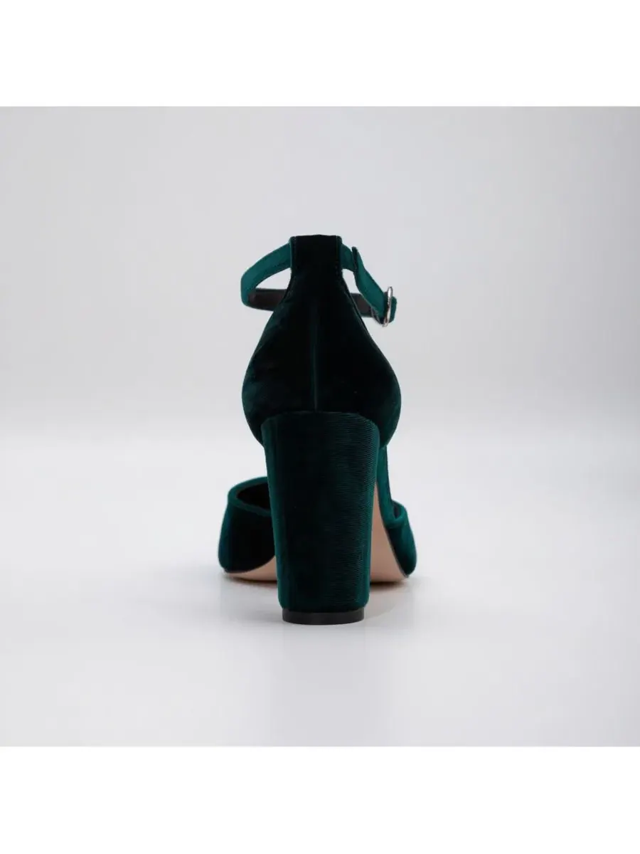 Женские туфли Forever & Always Angelique Velvet на высоком каблуке Forever & Always Shoes — изображение 7 из 7, зеленый