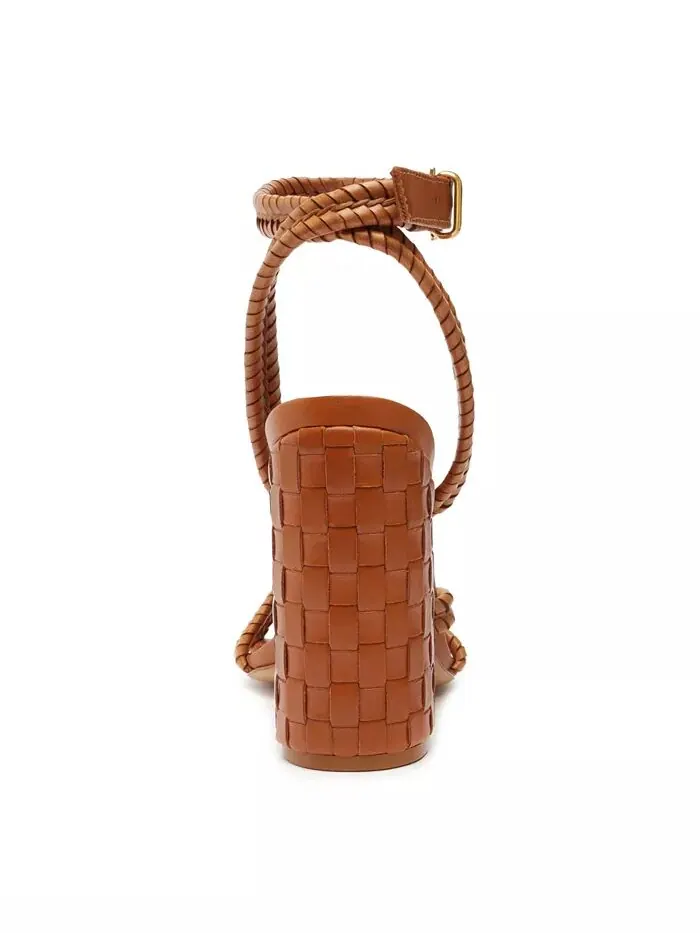 Женские сандалии Kareena Woven Block Heel Schutz — изображение 3 из 5, коричневый