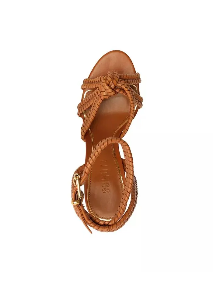 Женские сандалии Kareena Woven Block Heel Schutz — изображение 4 из 5, коричневый
