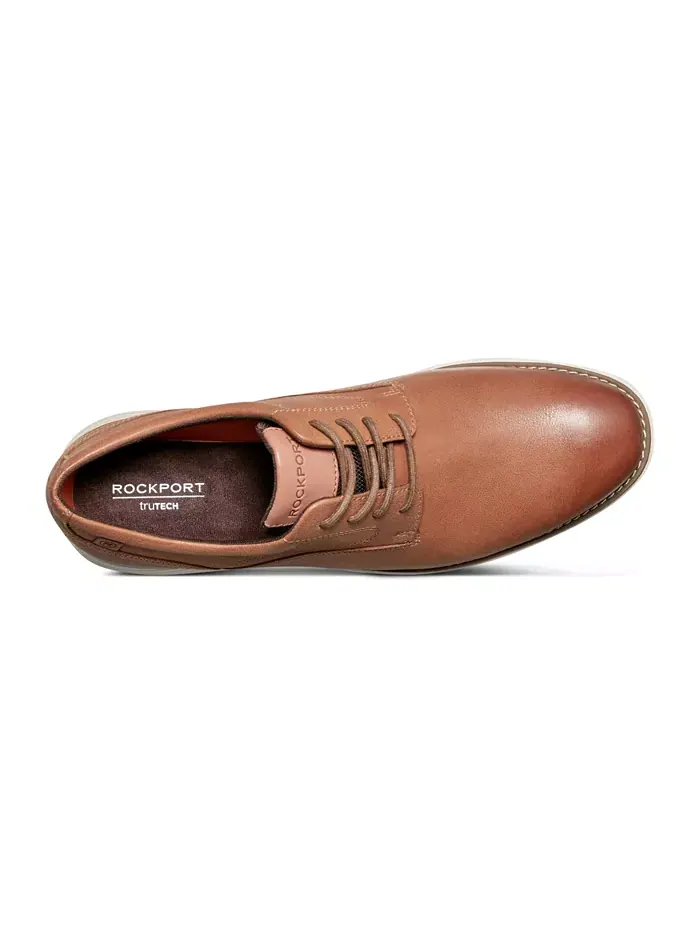 Мужские оксфорды Garett с круглым мысом Rockport — изображение 5 из 9, карамель