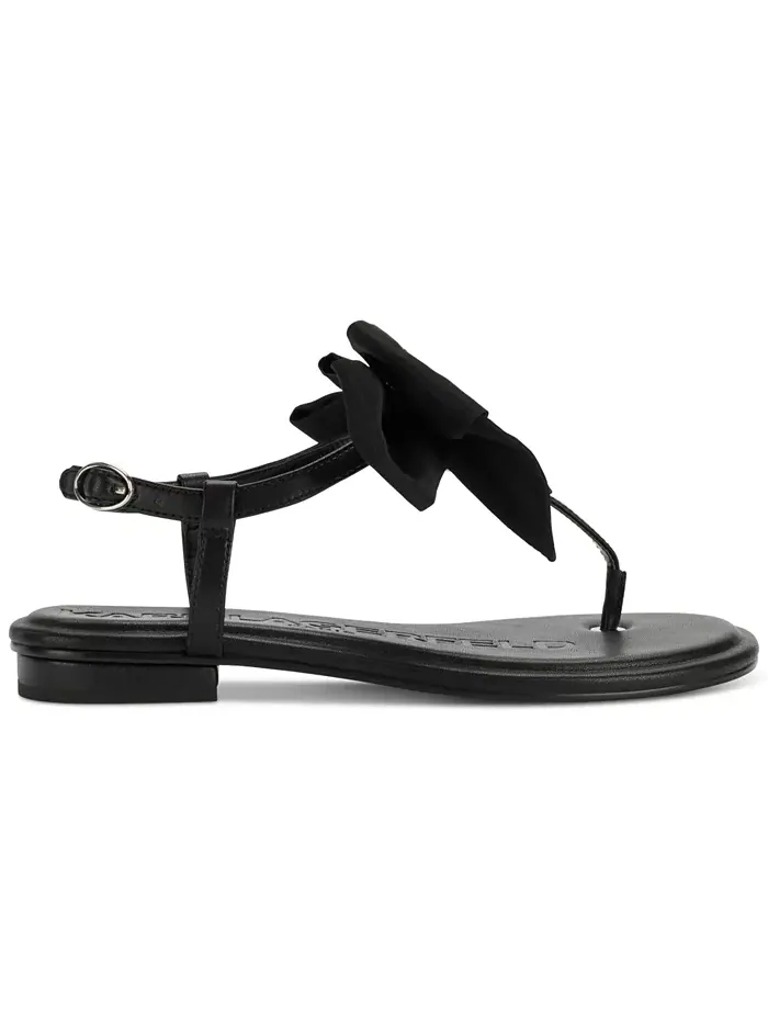 Женские сандалии Cristi Bow Flat KARL LAGERFELD PARIS — изображение 2 из 5, черный