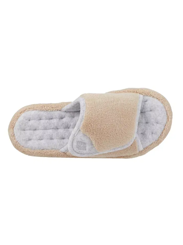 Женские тапочки-кроксы Microterry Spa Slide Clog Isotoner Signature — изображение 3 из 6, тауп