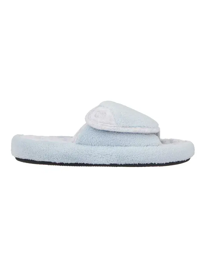 Женские тапочки-кроксы Microterry Spa Slide Clog Isotoner Signature — изображение 2 из 6, синий