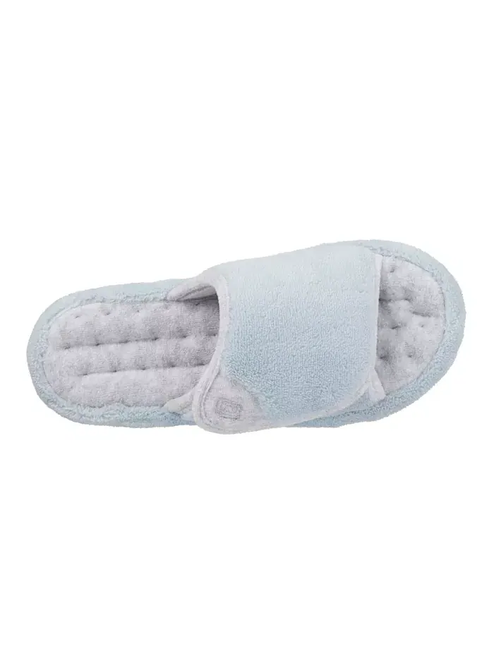 Женские тапочки-кроксы Microterry Spa Slide Clog Isotoner Signature — изображение 3 из 6, синий