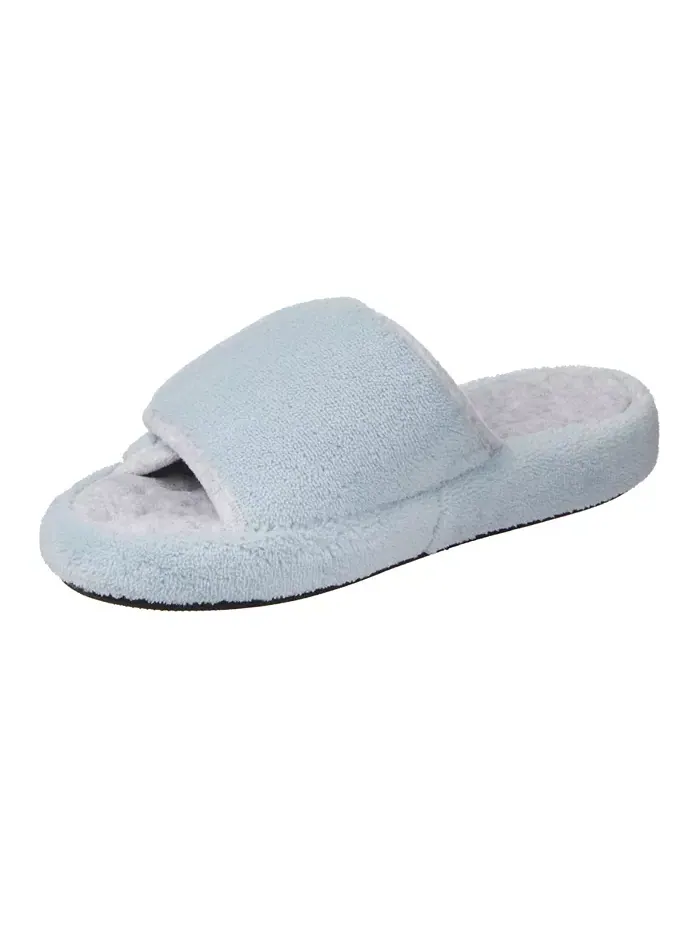 Женские тапочки-кроксы Microterry Spa Slide Clog Isotoner Signature — изображение 5 из 6, синий