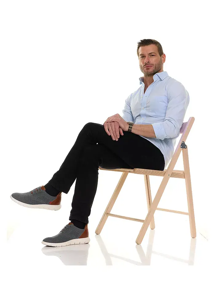 Мужские оксфорды Victory Street с технологией Hands-Free Slip On, легкие, из сетчатого материала — изображение 7 из 10, серый