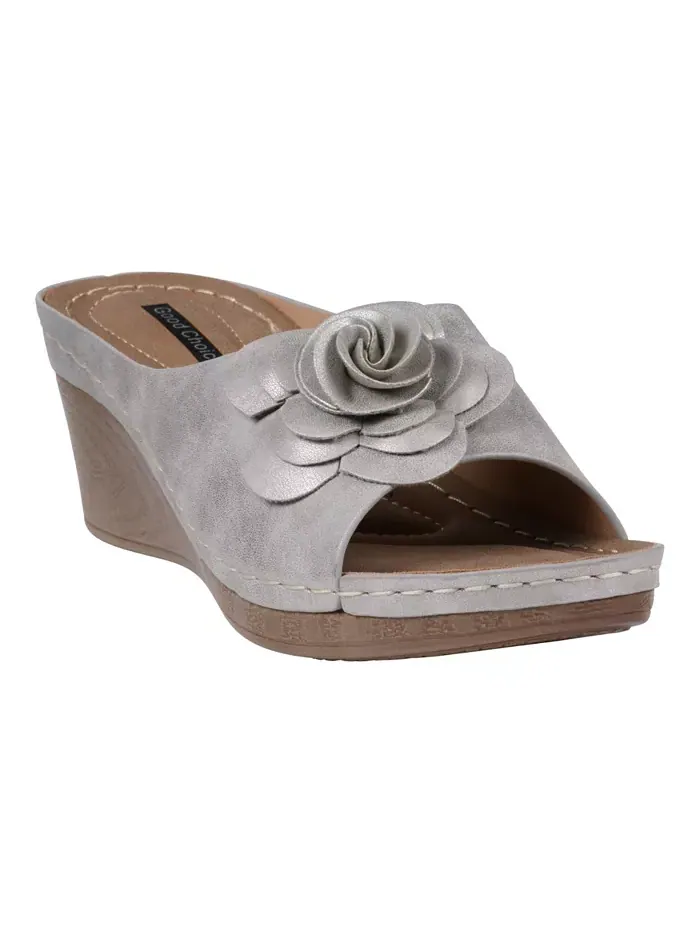 Женские сандалии Tokyo Floral на платформе GC Shoes — изображение 1 из 5, серебряный