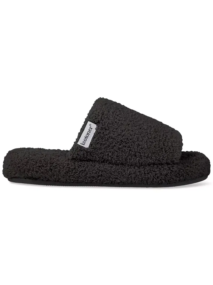 Женские уютные плюшевые шлепанцы Joey Cozy Plush Slide Isotoner Signature — изображение 2 из 5, черный