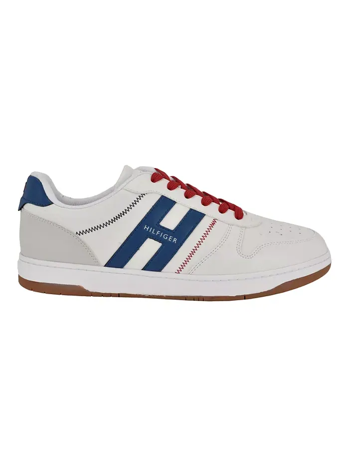 Мужские кроссовки Tilyas с декоративной строчкой Tommy Hilfiger — изображение 2 из 4, белый