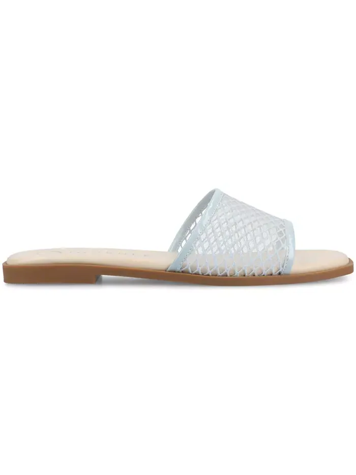 Женские сандалии Breckley Mesh Slide Flat Journee Collection — изображение 2 из 6, светлый синий