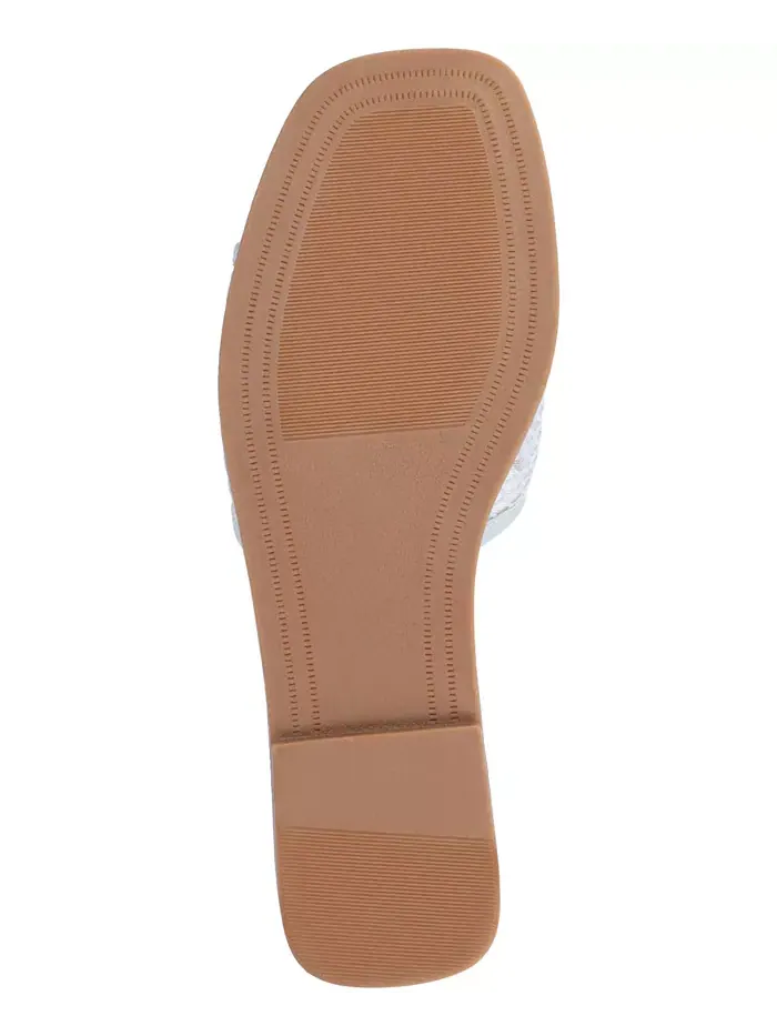 Женские сандалии Breckley Mesh Slide Flat Journee Collection — изображение 5 из 6, светлый синий