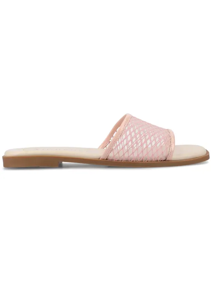 Женские сандалии Breckley Mesh Slide Flat Journee Collection — изображение 2 из 6, розовый