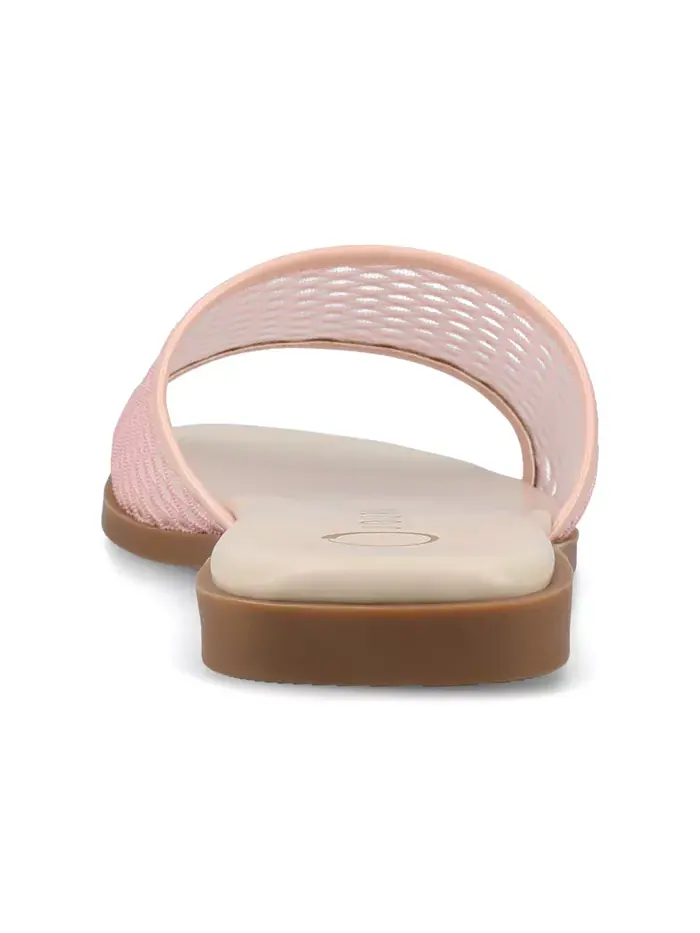 Женские сандалии Breckley Mesh Slide Flat Journee Collection — изображение 3 из 6, розовый