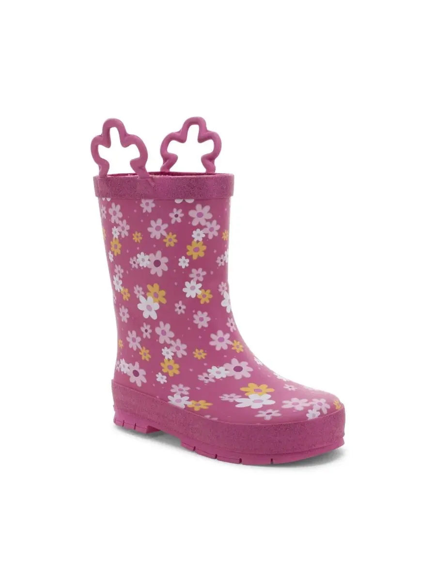 Детский резиновый сапог с принтом ромашек Daisy Dot Rain Boot Western Chief — изображение 1 из 3, розовый