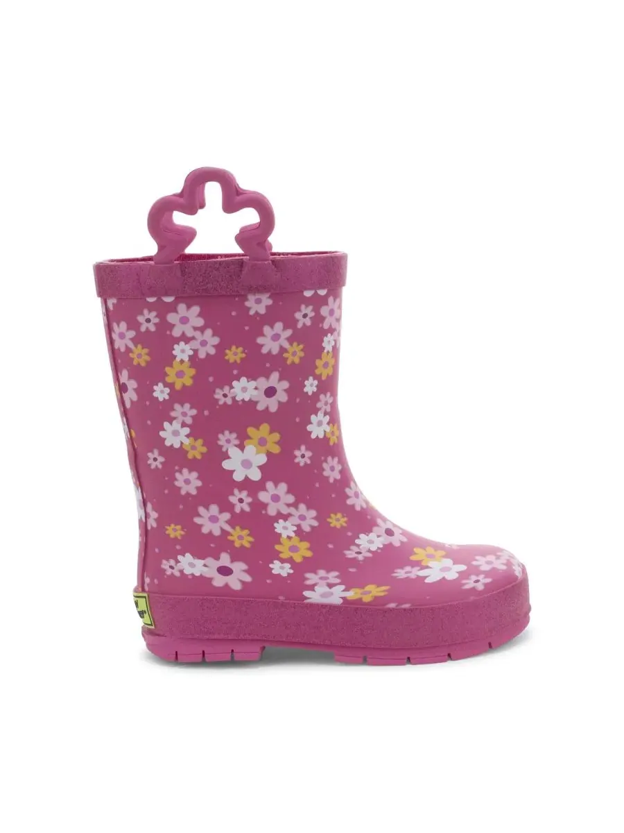 Детский резиновый сапог с принтом ромашек Daisy Dot Rain Boot Western Chief — изображение 2 из 3, розовый