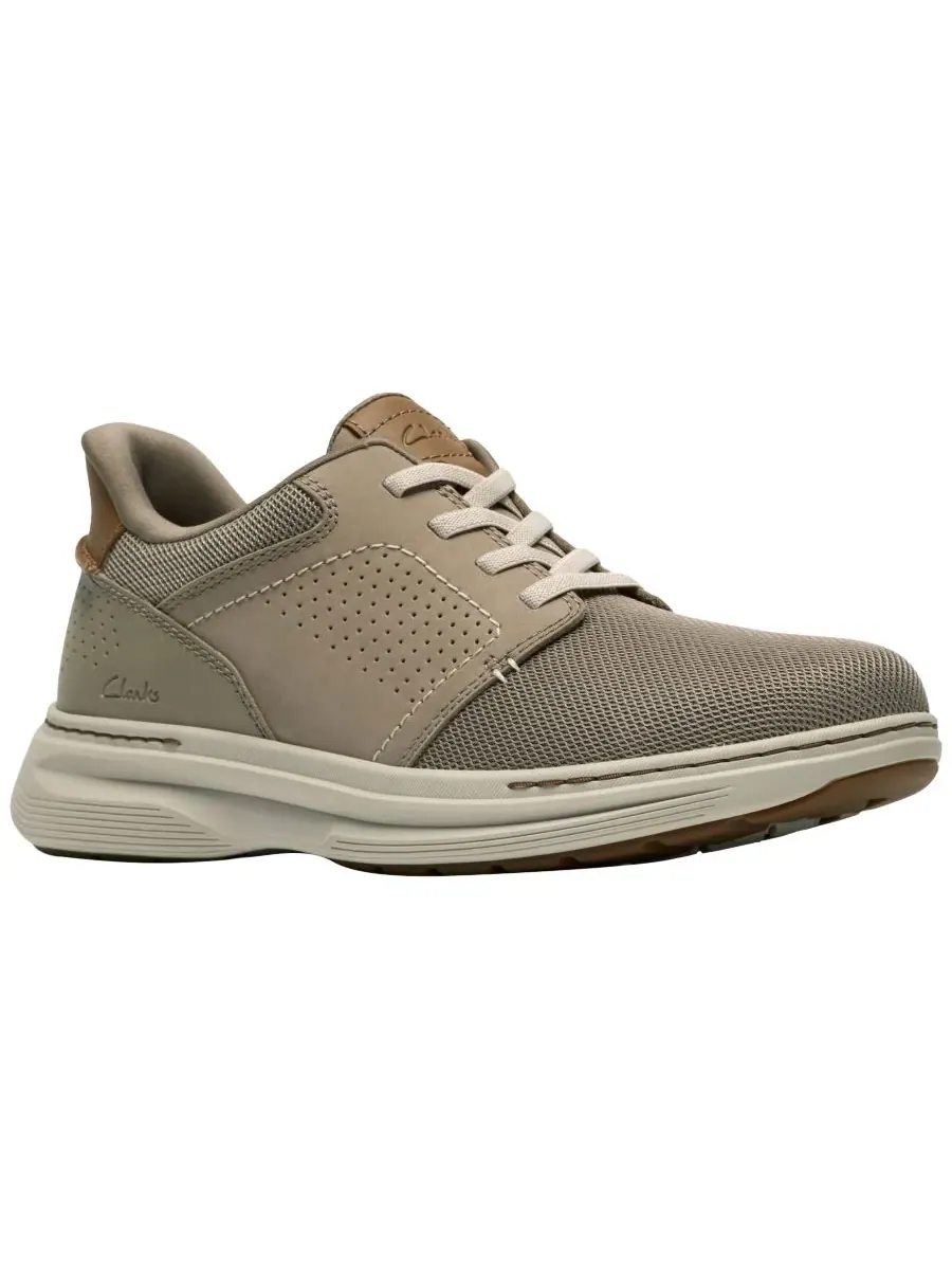 Кроссовки мужские Clarks Craftwell, низкие, на шнуровке, серый замша