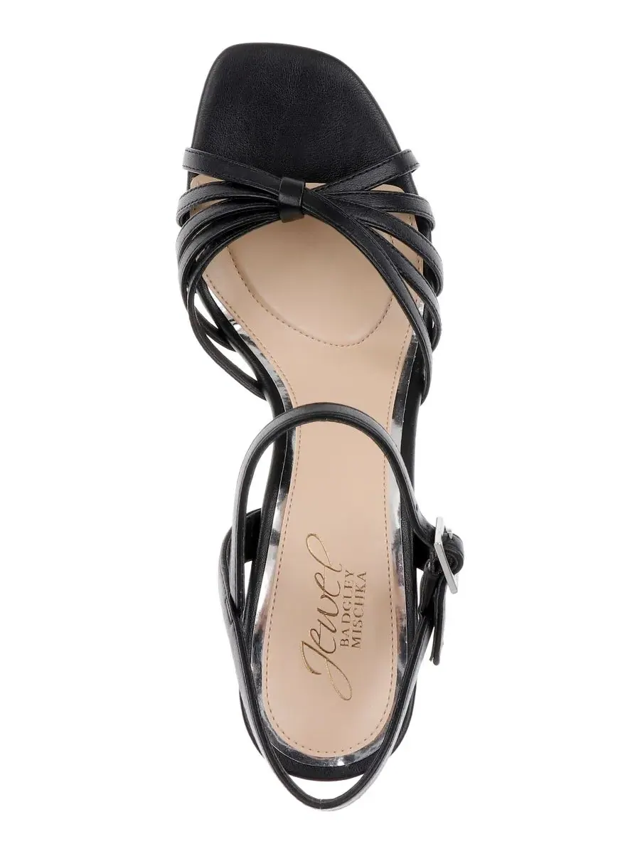 Женские сандалии Patience с квадратным носком Jewel Badgley Mischka — изображение 4 из 5, черный
