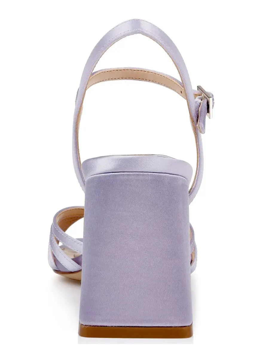 Женские сандалии Patience с квадратным носком Jewel Badgley Mischka, Ice Satin — изображение 3 из 5