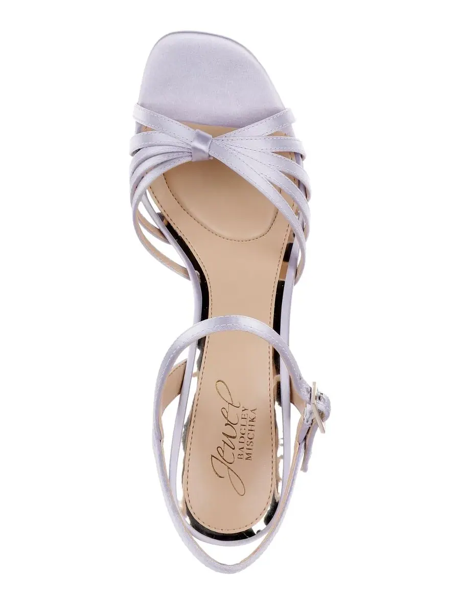 Женские сандалии Patience с квадратным носком Jewel Badgley Mischka, Ice Satin — изображение 4 из 5