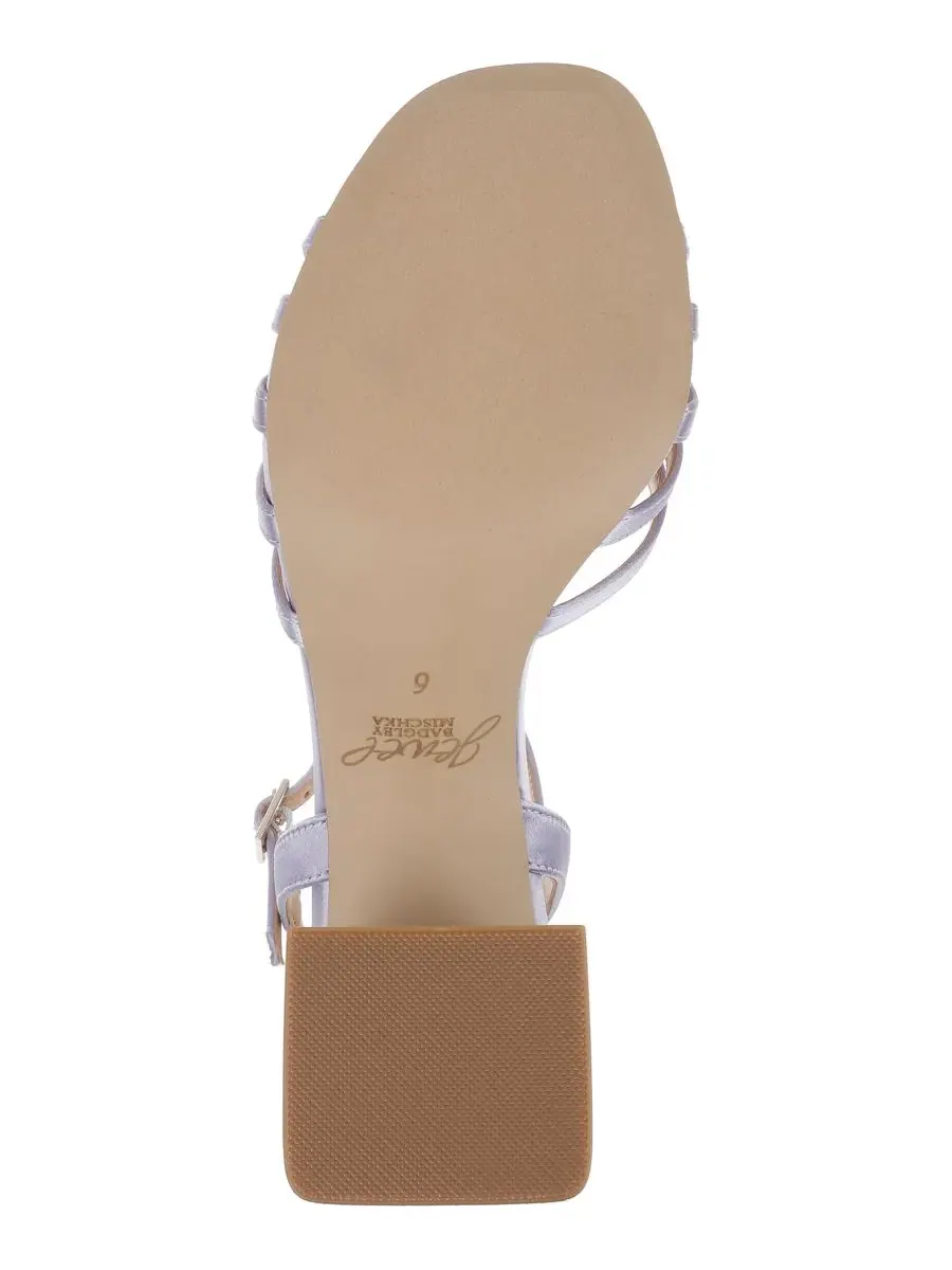 Женские сандалии Patience с квадратным носком Jewel Badgley Mischka, Ice Satin — изображение 5 из 5