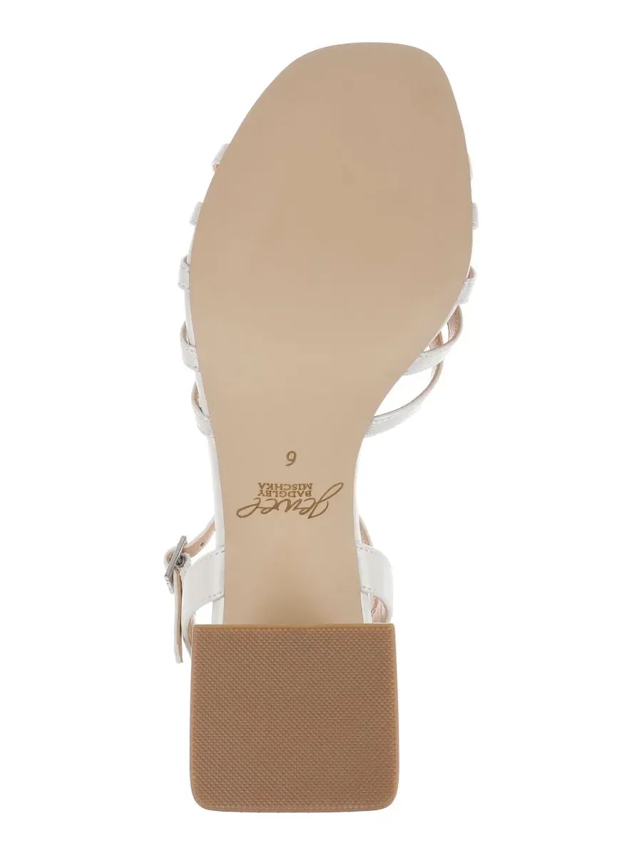 Женские сандалии Patience с квадратным носком Jewel Badgley Mischka — изображение 5 из 5, белый