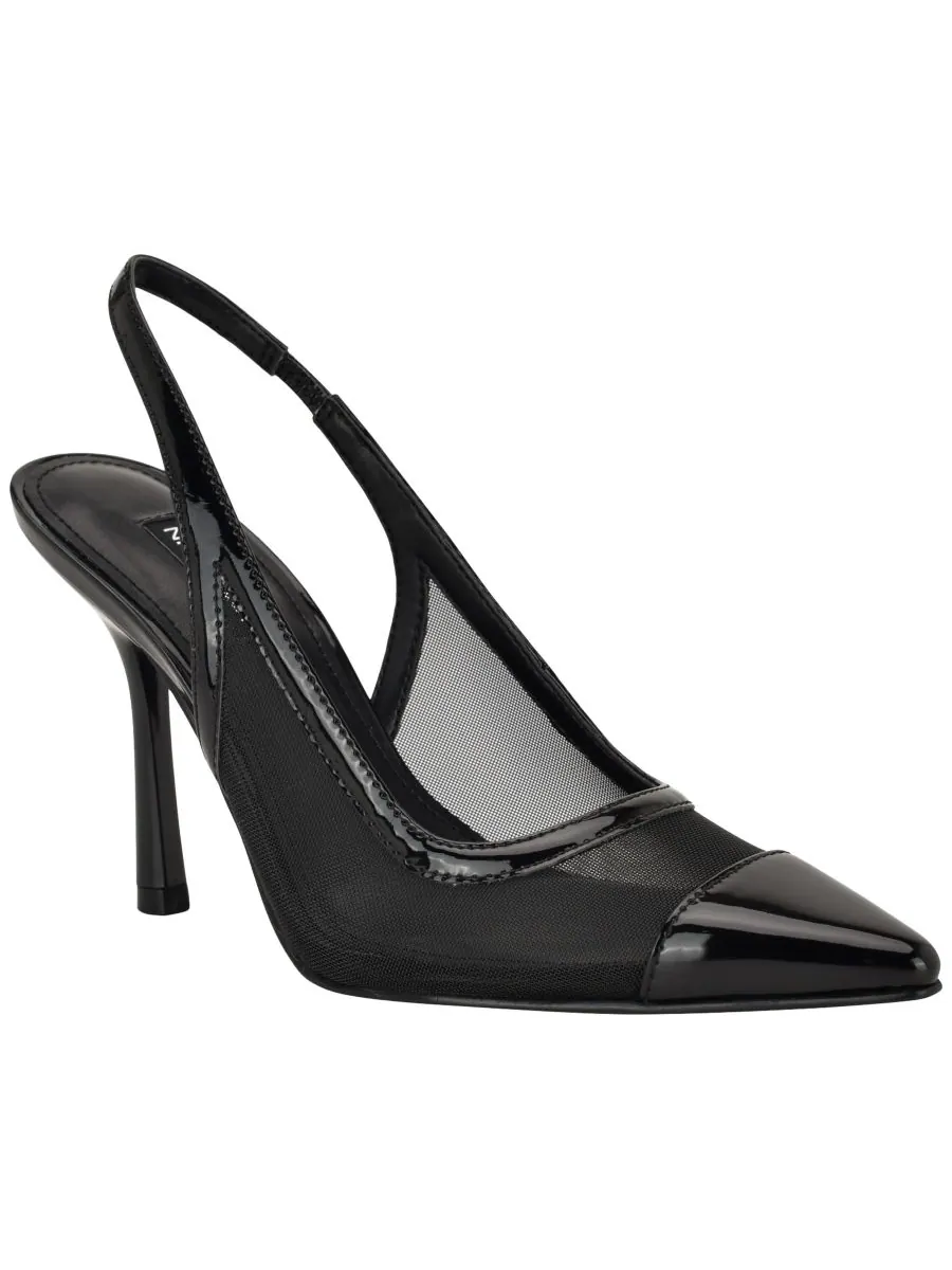 Женские сетчатые туфли-лодочки на шпильке Jermain Nine West — изображение 1 из 5, черный