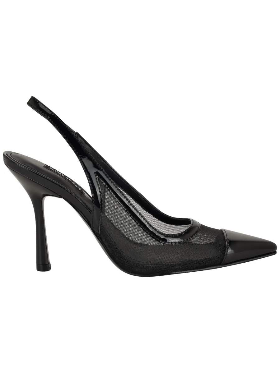 Женские сетчатые туфли-лодочки на шпильке Jermain Nine West — изображение 2 из 5, черный
