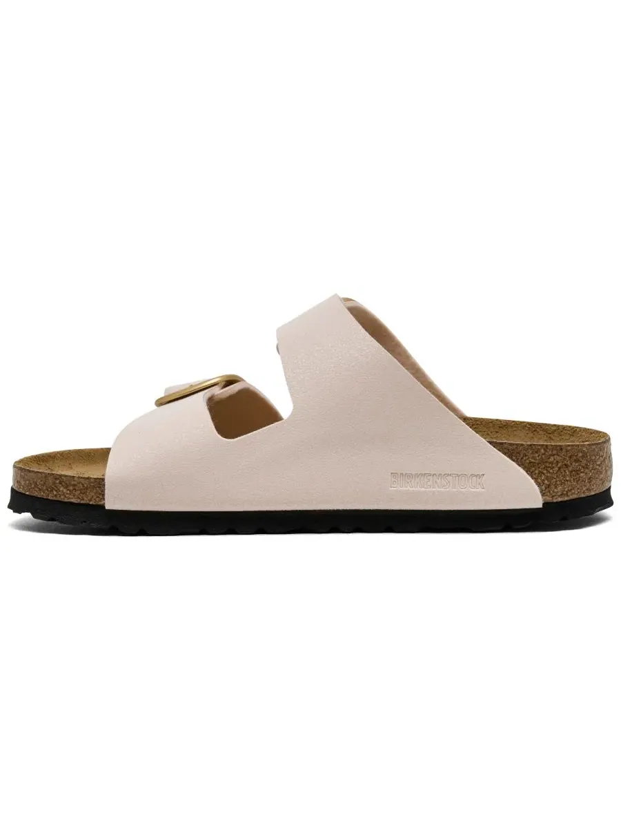 Сандалии с широкой регулируемой пряжкой Arizona Big Buckle Birkibuc Birkenstock — изображение 3 из 6, светлый розовый