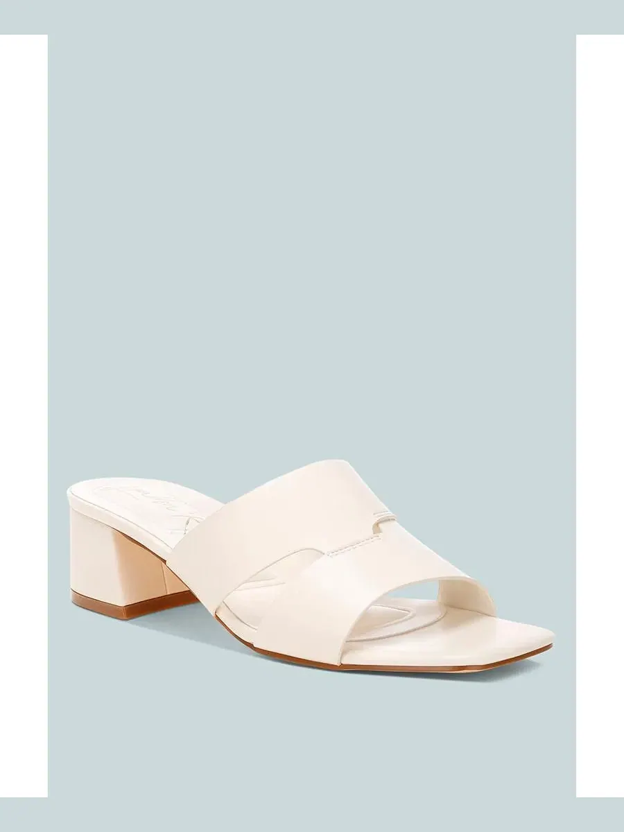 Босоножки-слипоны Shulva Block Heel London Rag — изображение 1 из 6, белый