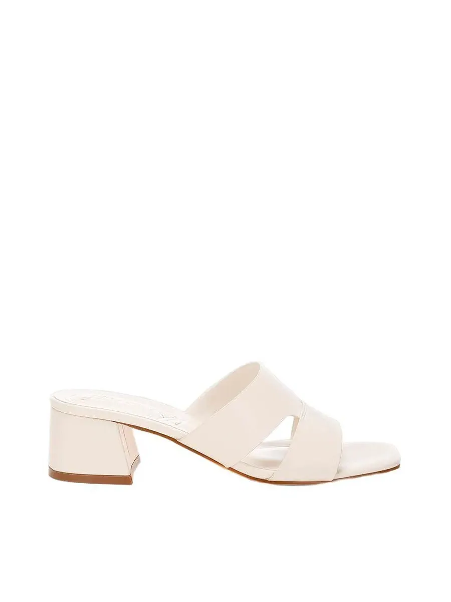 Босоножки-слипоны Shulva Block Heel London Rag — изображение 2 из 6, белый
