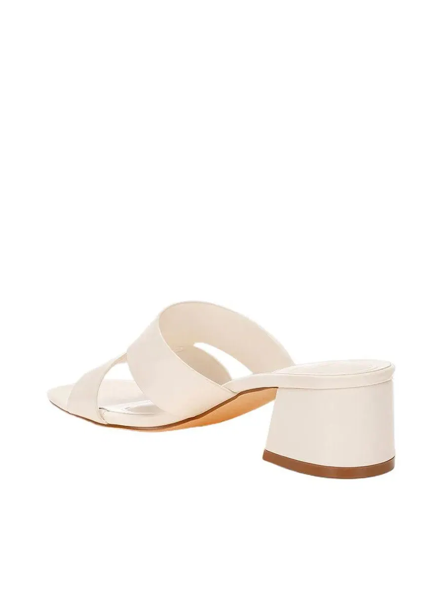Босоножки-слипоны Shulva Block Heel London Rag — изображение 3 из 6, белый