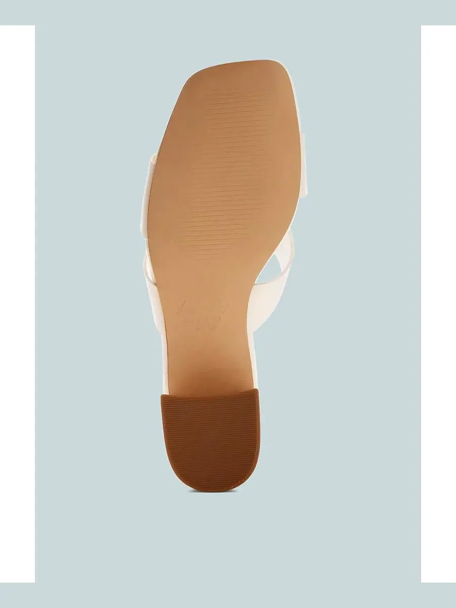 Босоножки-слипоны Shulva Block Heel London Rag — изображение 5 из 6, белый