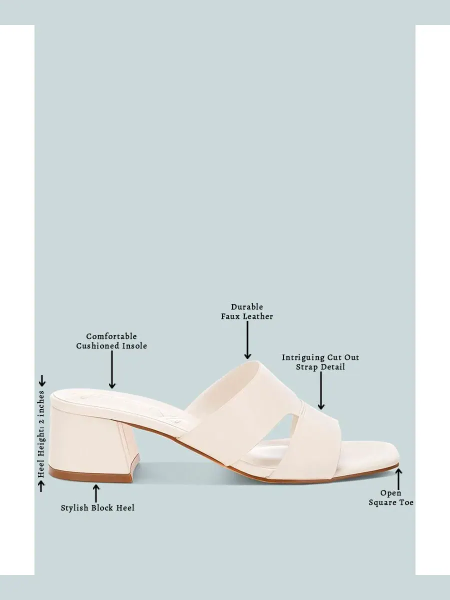 Босоножки-слипоны Shulva Block Heel London Rag — изображение 6 из 6, белый