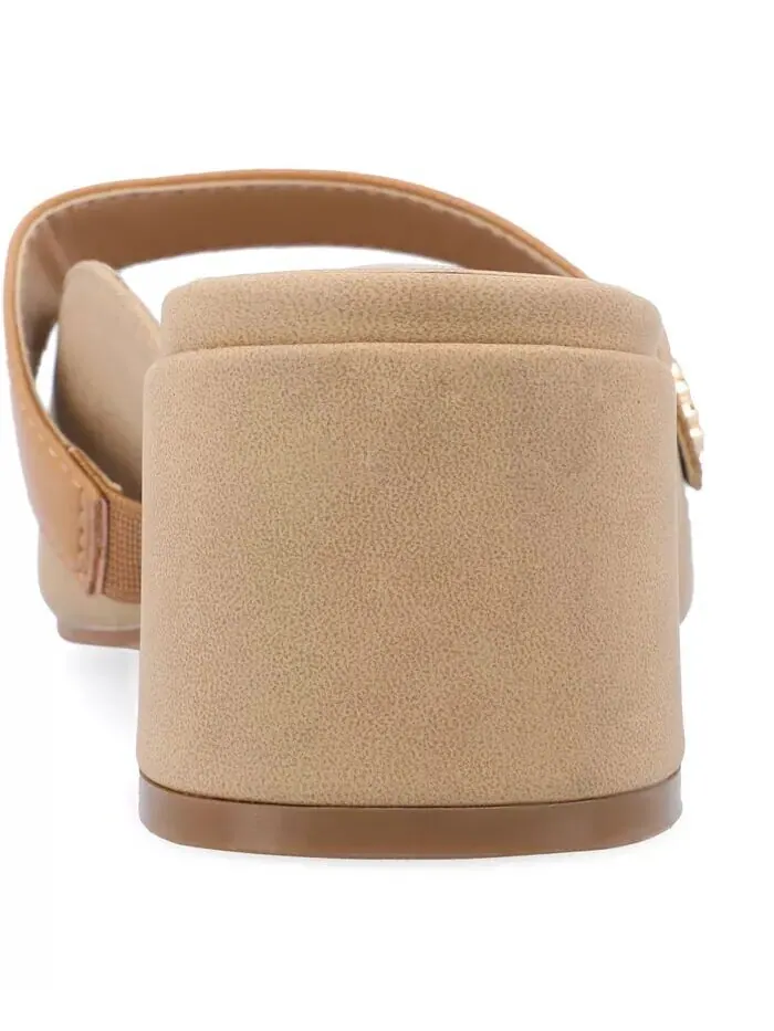 Женские мюли Dalla Block Heel Mary Jane Journee Collection — изображение 3 из 6, бежевый