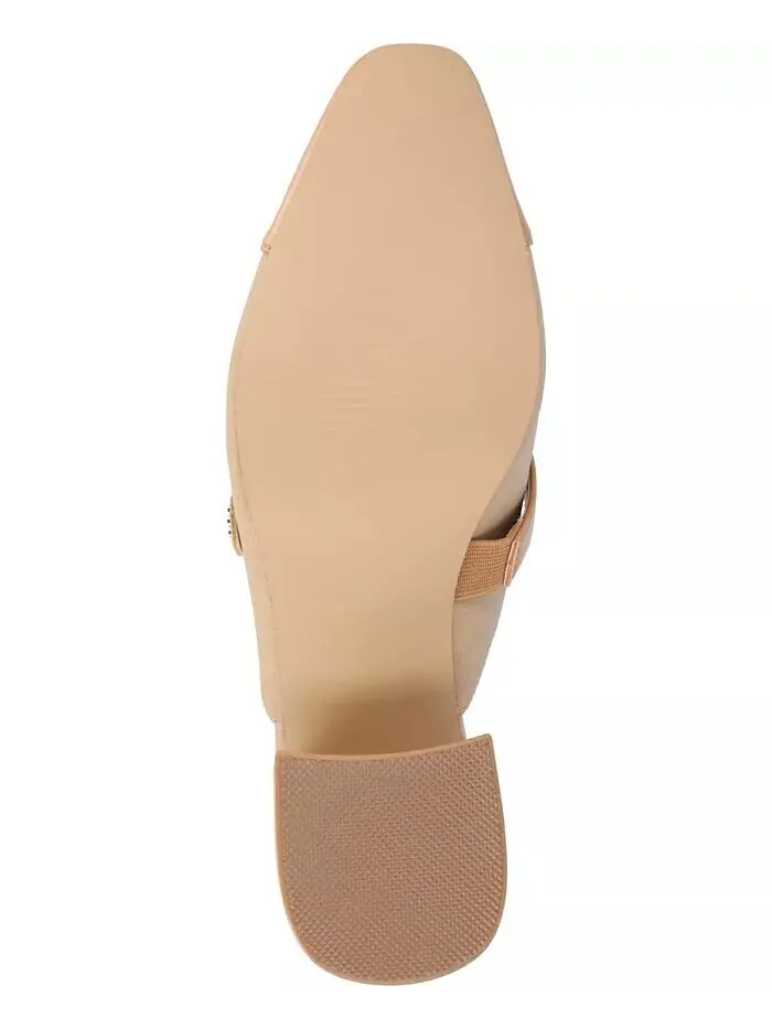 Женские мюли Dalla Block Heel Mary Jane Journee Collection — изображение 5 из 6, бежевый