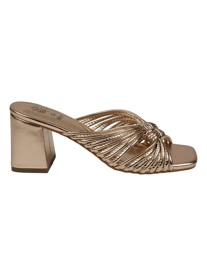 Женские босоножки Josie на устойчивом каблуке с ремешками GC Shoes — изображение 2 из 9, золотистый