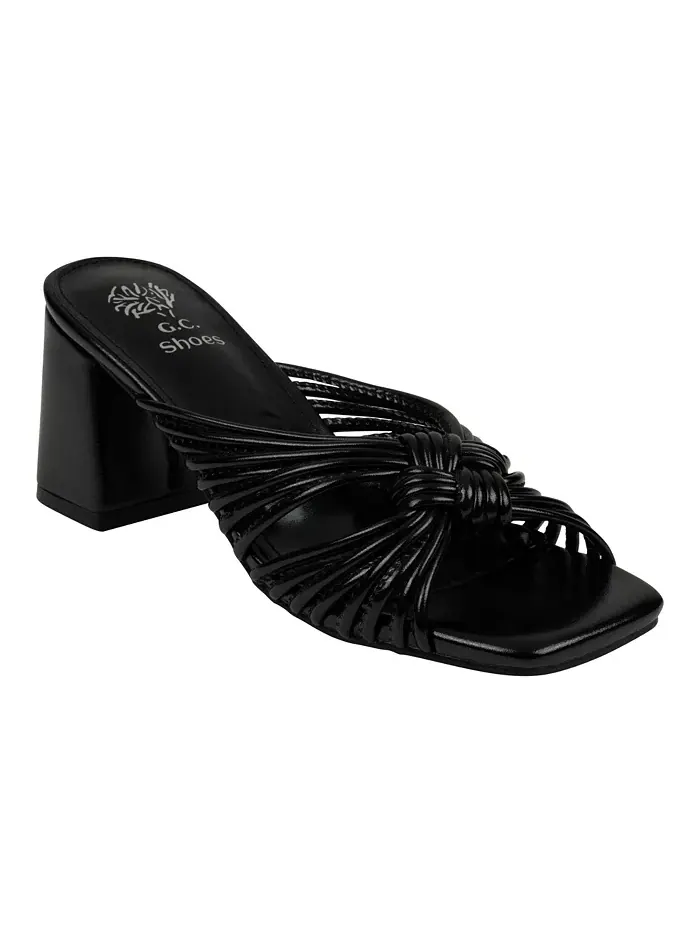 Женские босоножки Josie на устойчивом каблуке с ремешками GC Shoes — изображение 1 из 9, серебряный