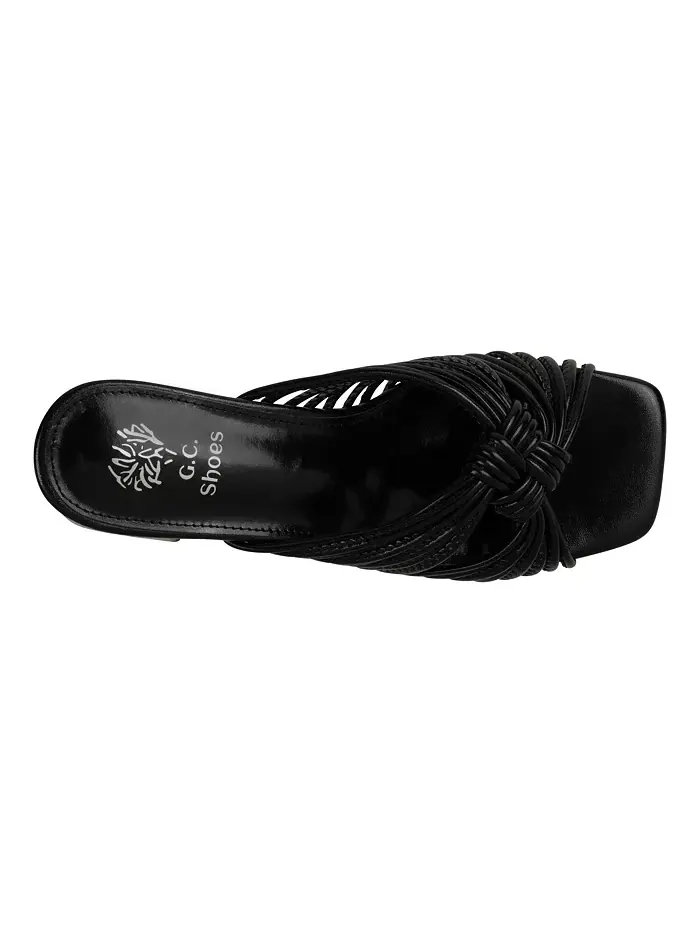 Женские босоножки Josie на устойчивом каблуке с ремешками GC Shoes — изображение 4 из 9, серебряный