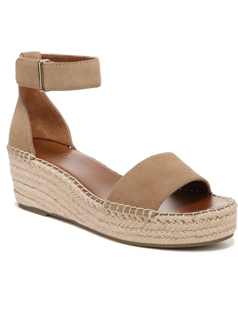 Босоножки-эспадрильи с открытым носком Pela Franco Sarto, Sandstone Suede — изображение 1 из 5