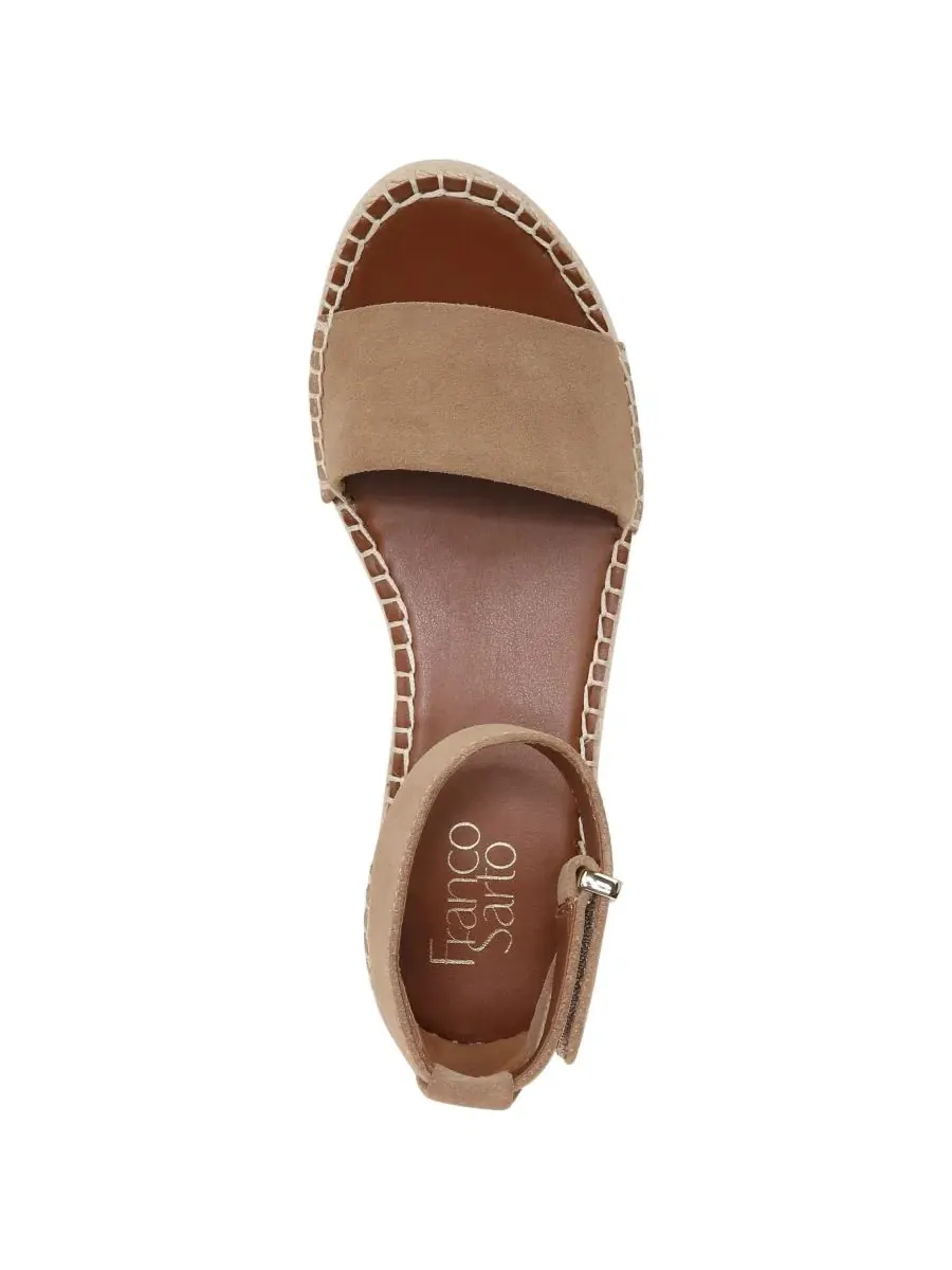 Босоножки-эспадрильи с открытым носком Pela Franco Sarto, Sandstone Suede — изображение 4 из 5