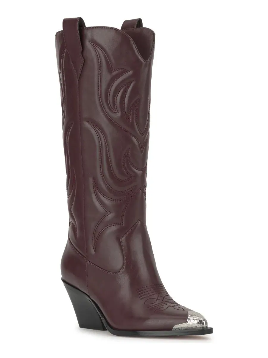 Ботинки женские высокие с заостренным носком, модель Zuliena Jessica Simpson, Cherry Mahogany