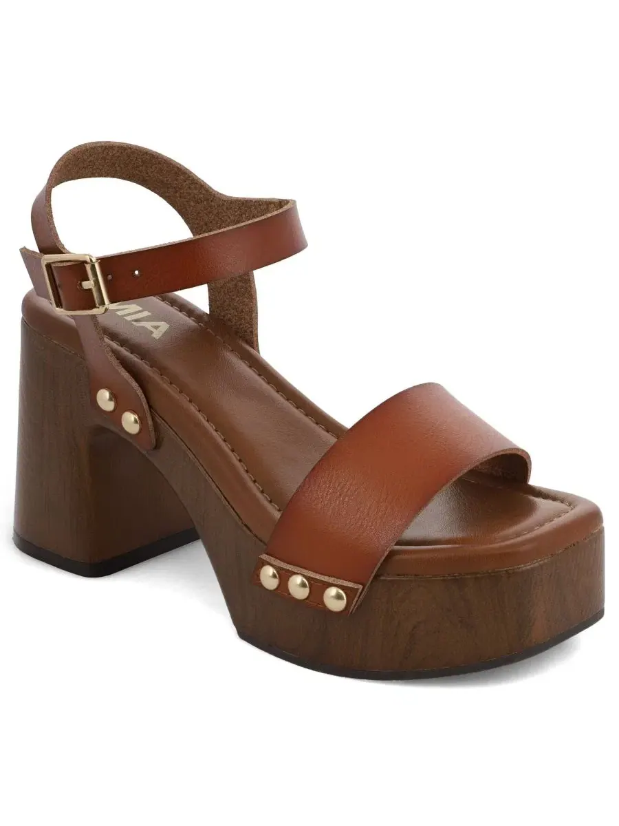 Сандалии Electrah Flared Block Heel Platform MIA — изображение 1 из 5, коричневый