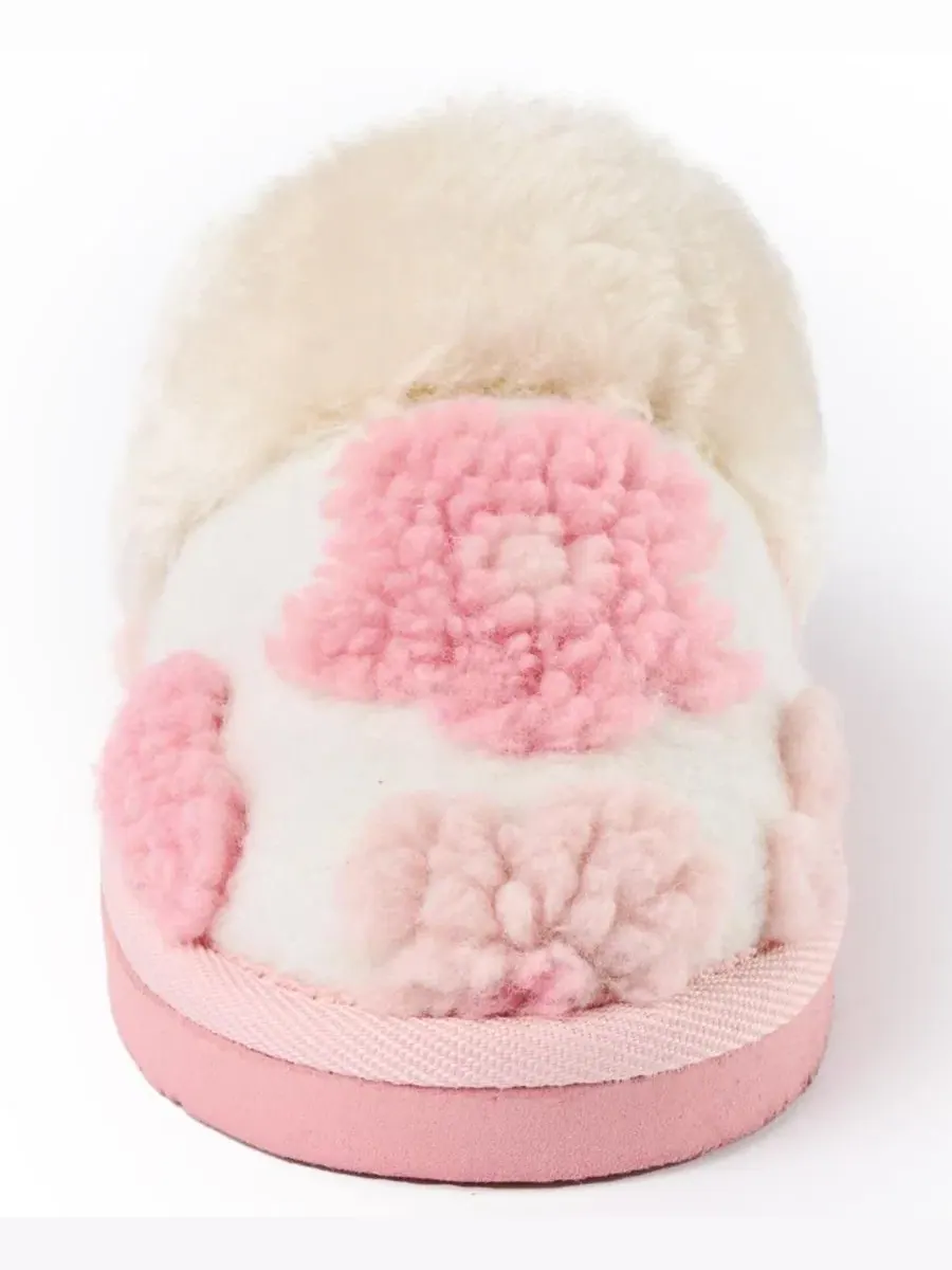 Детские тапочки Flower Scuff с мягкой подкладкой Minnetonka — изображение 4 из 7, пудровый розовый