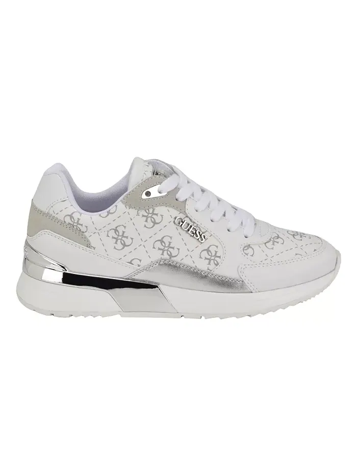 Женские кроссовки Moxea Quattro G Logo на шнуровке GUESS — изображение 2 из 5, белый