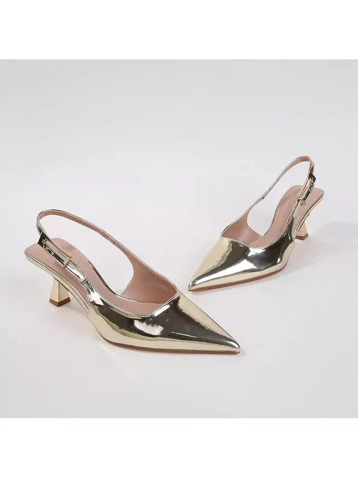 Туфли Cassandra Slingback Kitten Heels BERNESS — изображение 2 из 2, золото